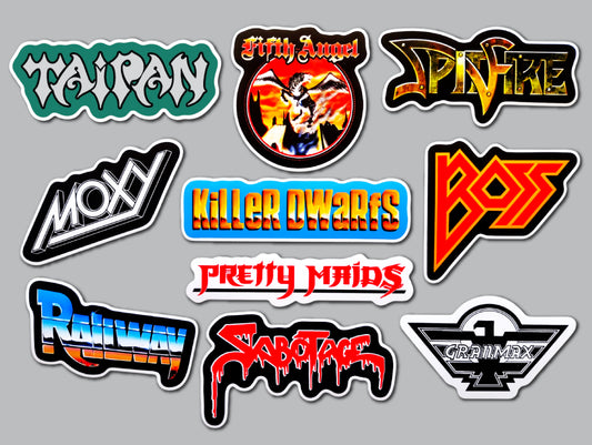 Metal / Hard Rock Sticker Pack (10 Stickers) SET 17