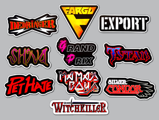 Metal / Hard Rock Sticker Pack (10 Stickers) SET 9