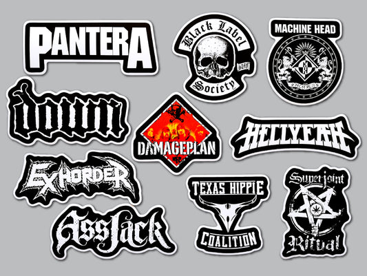 Metal / Hard Rock Sticker Pack (10 Stickers) SET 7