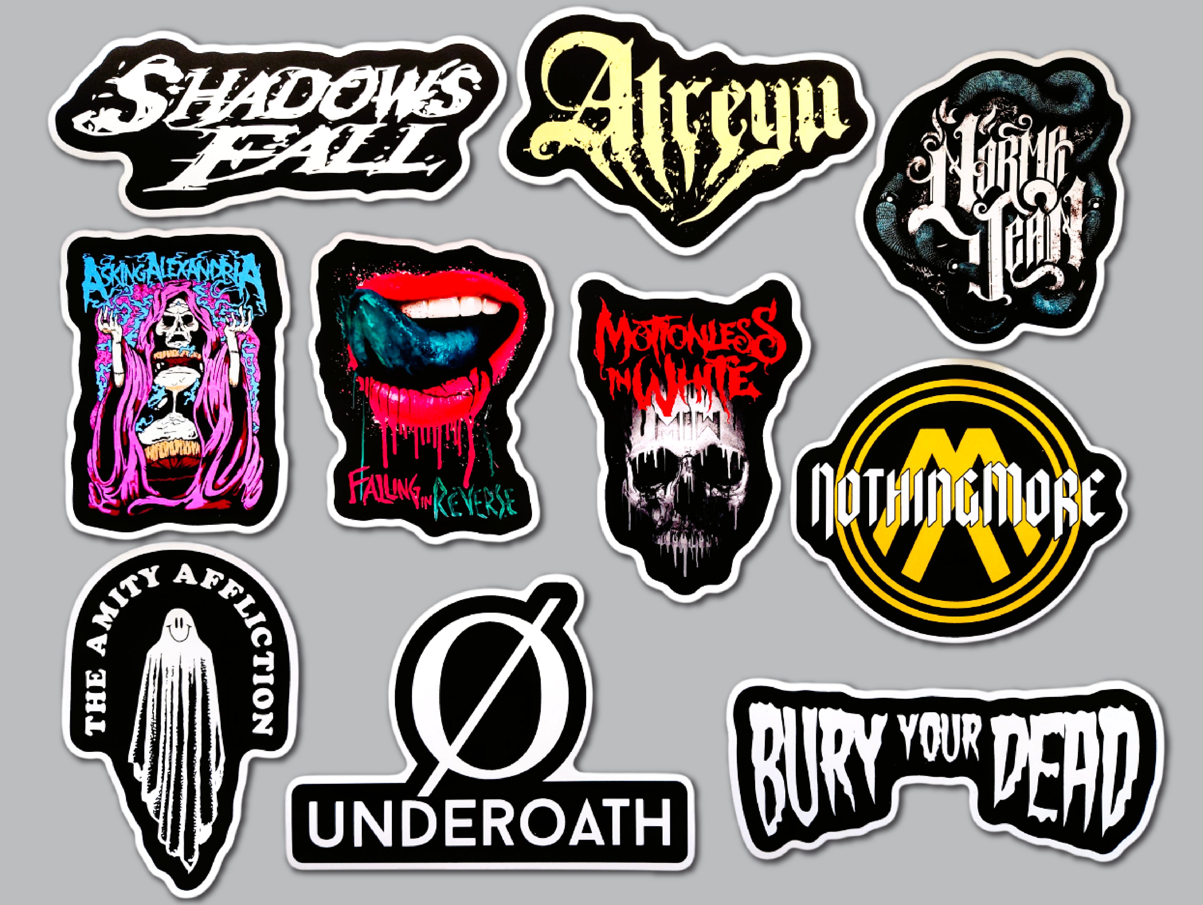 Meatcore Sticker Pinterest Metalcore / Deathcore / Death Metal Sticker Pack (10 Stickers) SET 2 ...