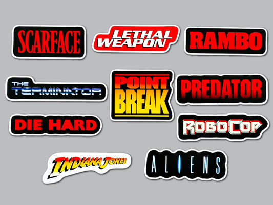 Classic Movie Sticker Pack (10 Stickers) Set 5