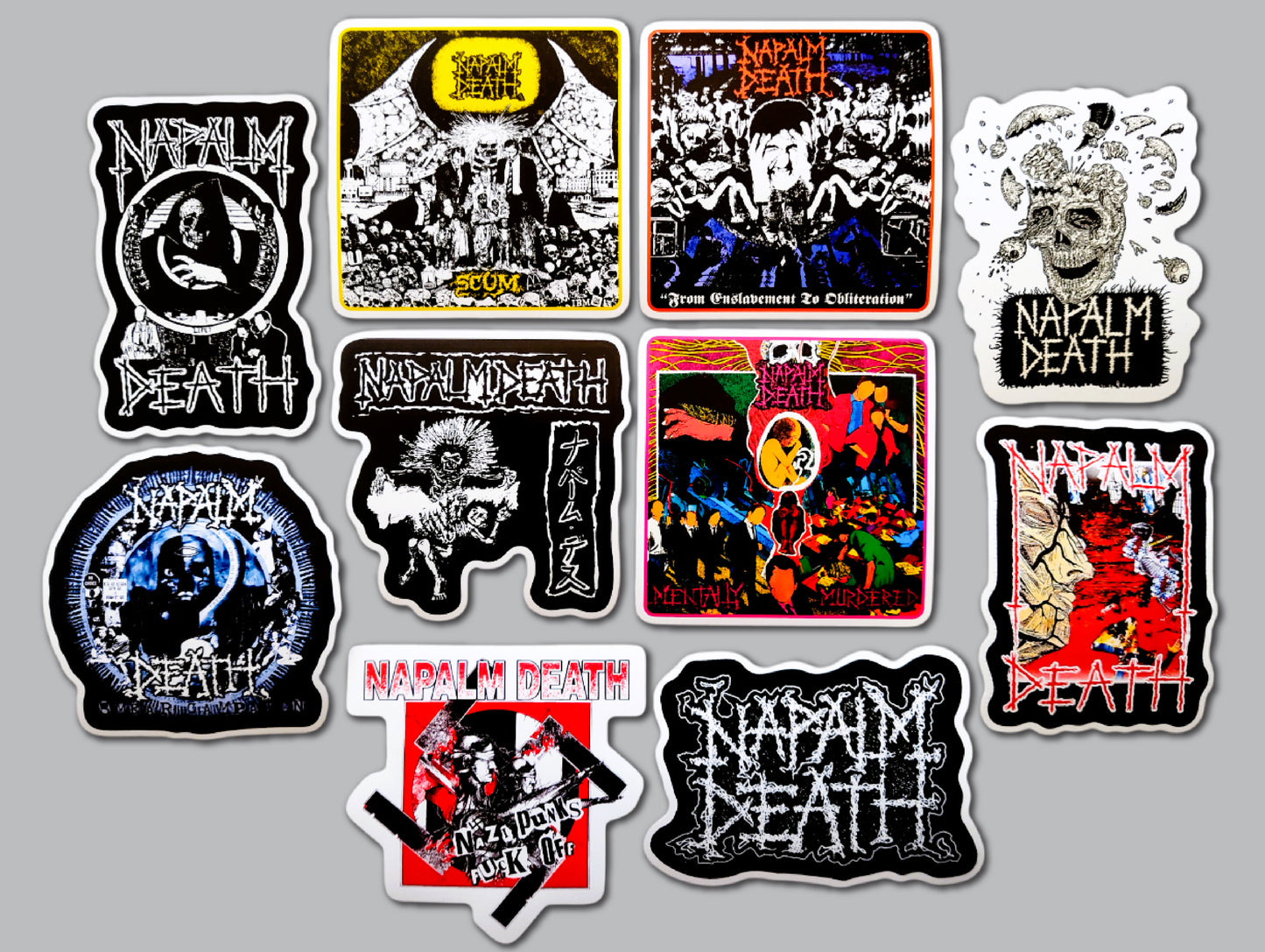 Napalm Death Sticker Pack (10 Stickers)