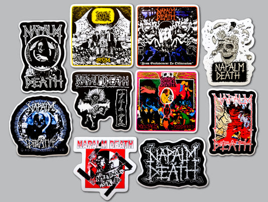 Napalm Death Sticker Pack (10 Stickers)