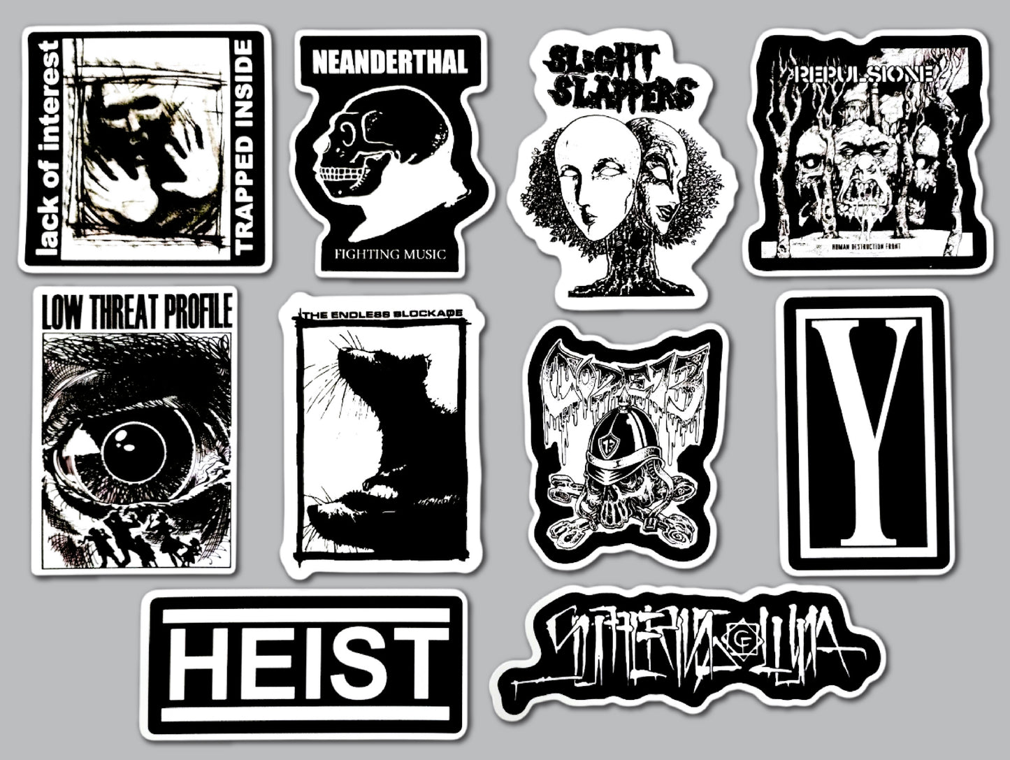 Powerviolence / Fastcore Sticker Pack (10 Stickers) SET 3