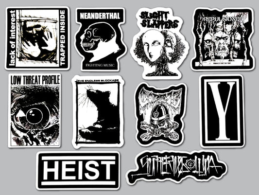 Powerviolence / Fastcore Sticker Pack (10 Stickers) SET 3