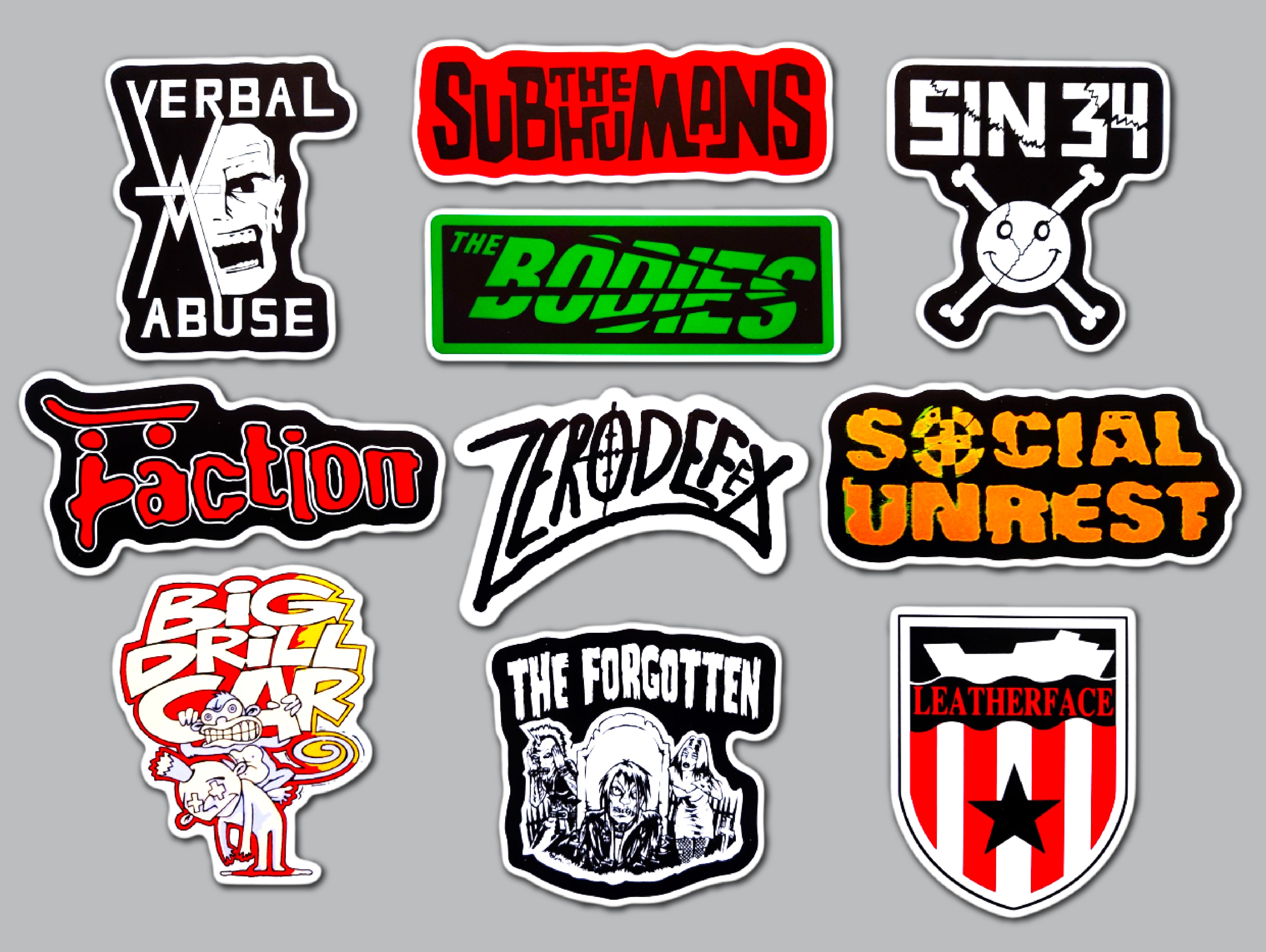 Punk Sticker Pack (10 Stickers) SET 36 – Omni-Cult