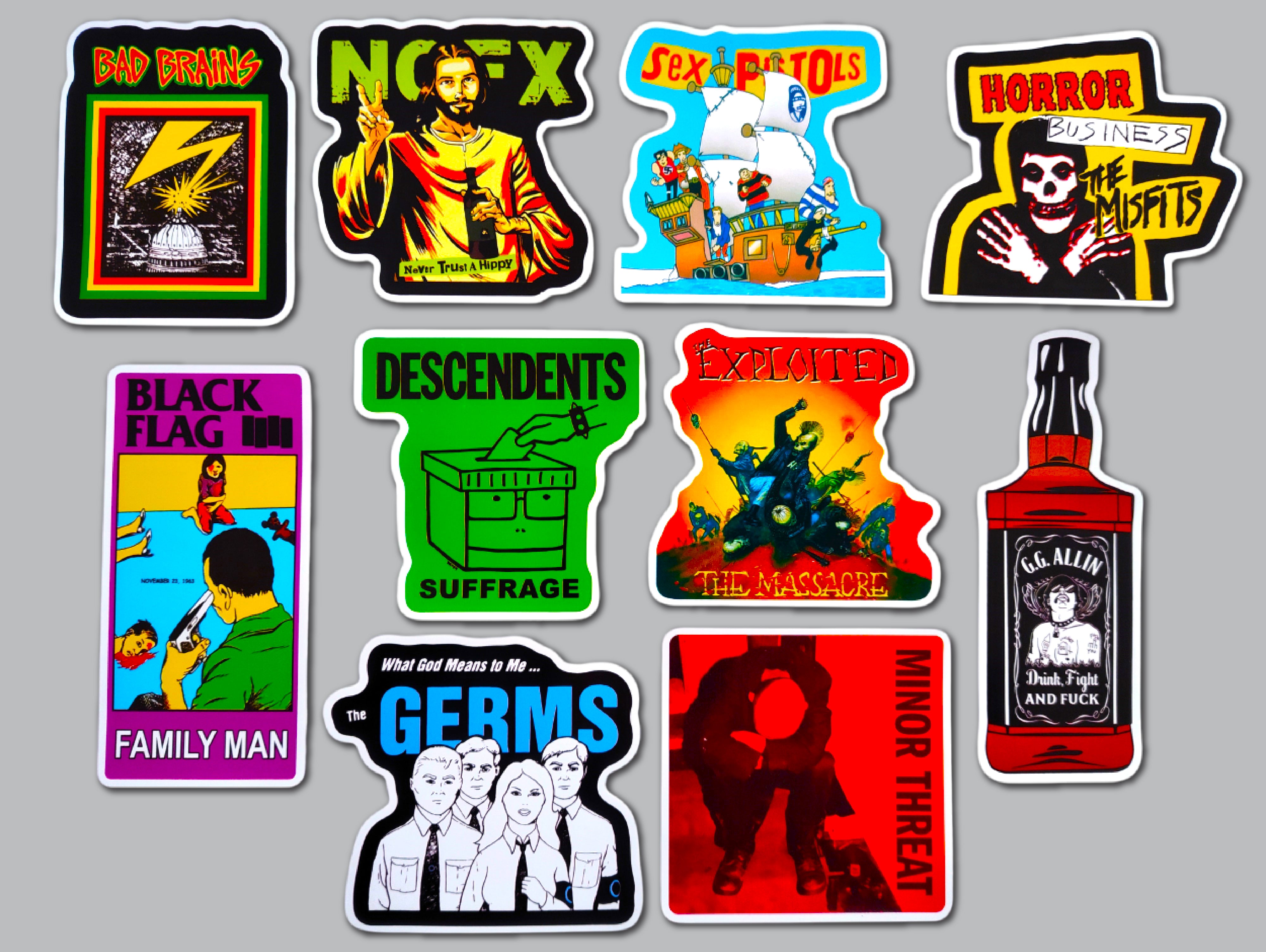 Punk Sticker Pack (10 Stickers) SET 17 – Omni-Cult
