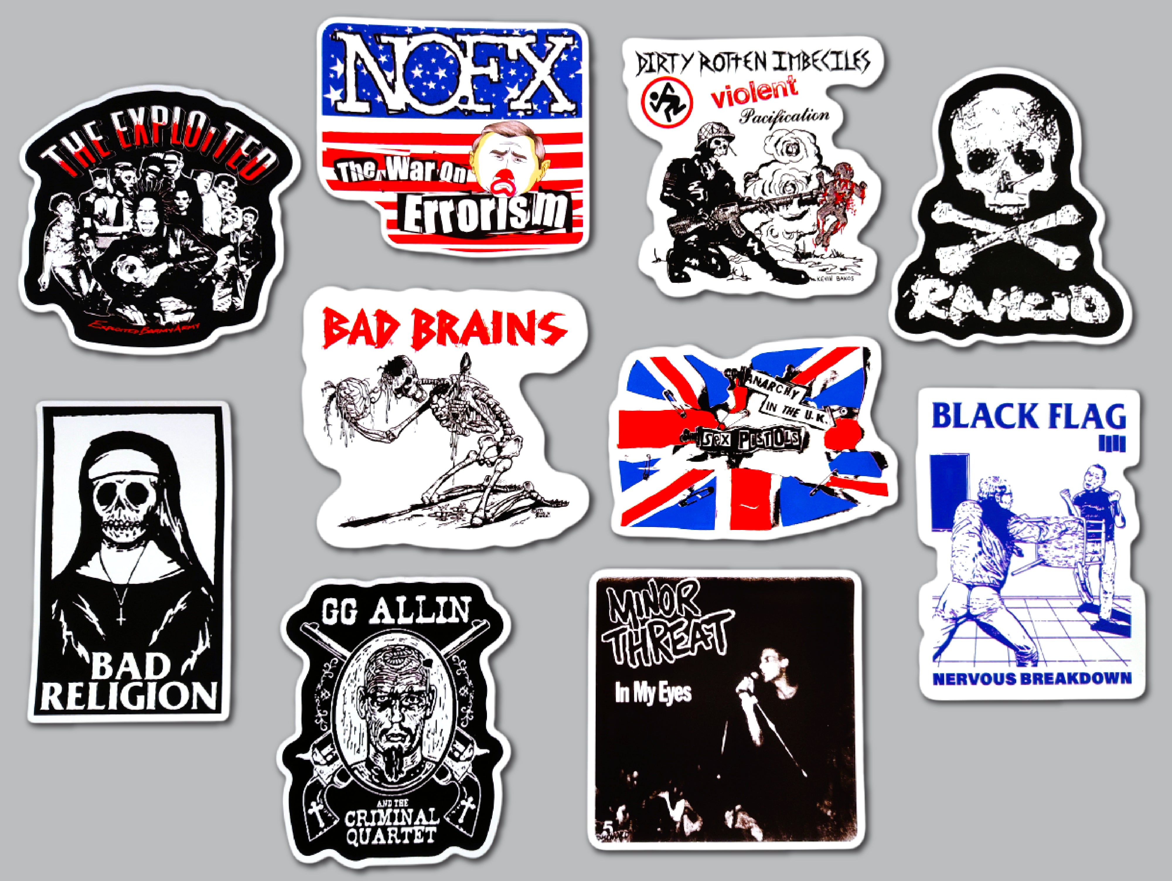 Punk Sticker Pack (10 Stickers) SET 22 – Omni-Cult