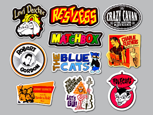 Rockabilly / Psychobilly Sticker Pack (10 Stickers) SET 4