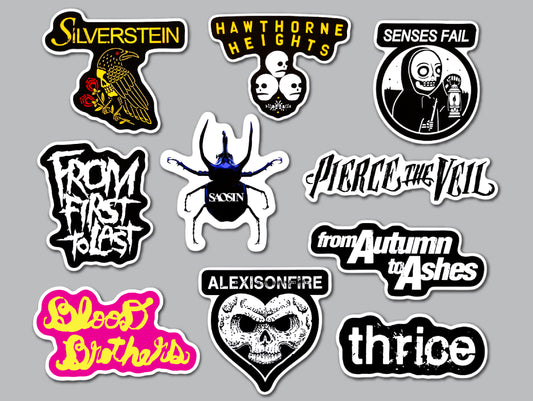 Screamo / Emo / Skramz Sticker Pack (10 Stickers) SET 1