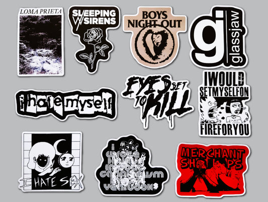 Screamo / Emo / Skramz Sticker Pack (10 Stickers) SET 3