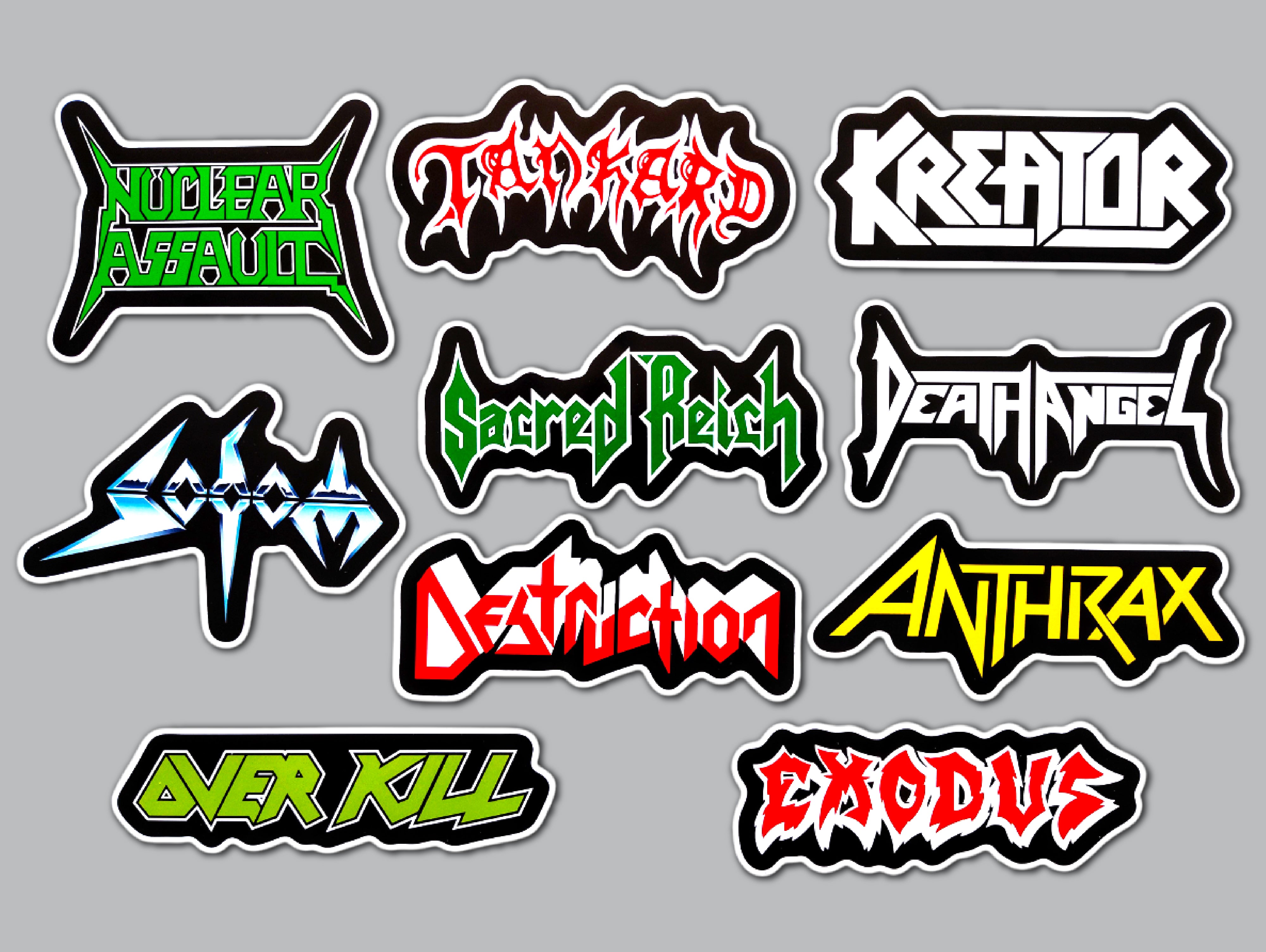 Thrash Metal Sticker Pack (10 Stickers) Set 1 – Omni-Cult