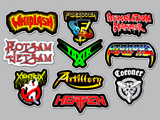 Thrash Metal Sticker Pack (10 Stickers) Set 5