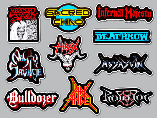 Thrash Metal Sticker Pack (10 Stickers) Set 6