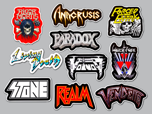 Thrash Metal Sticker Pack (10 Stickers) Set 7