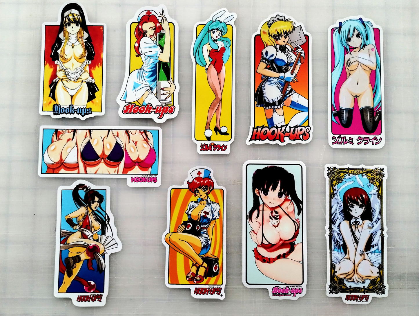 Hook-Ups Skateboards HUGE Anime Sticker Pack (60 Stickers) SET1