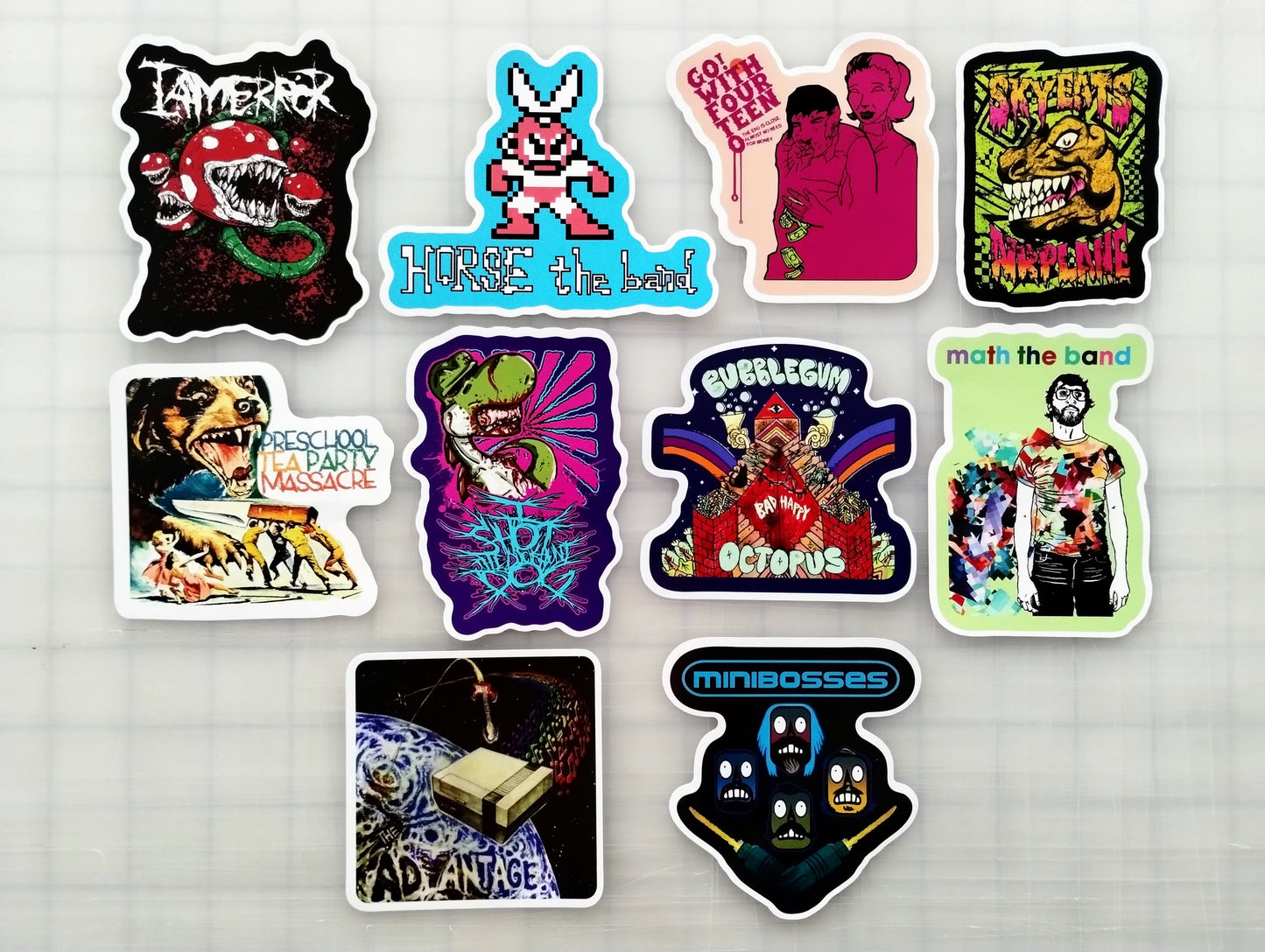Nintendocore / Cybergrind / Post Hardcore / Screamo Sticker Pack (10 Stickers) SET 1
