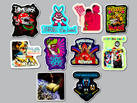 Nintendocore / Cybergrind / Post Hardcore / Screamo Sticker Pack (10 Stickers) SET 1