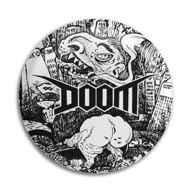 Doom (Corrupt Fucking System) 1" Button / Pin / Badge Omni-Cult
