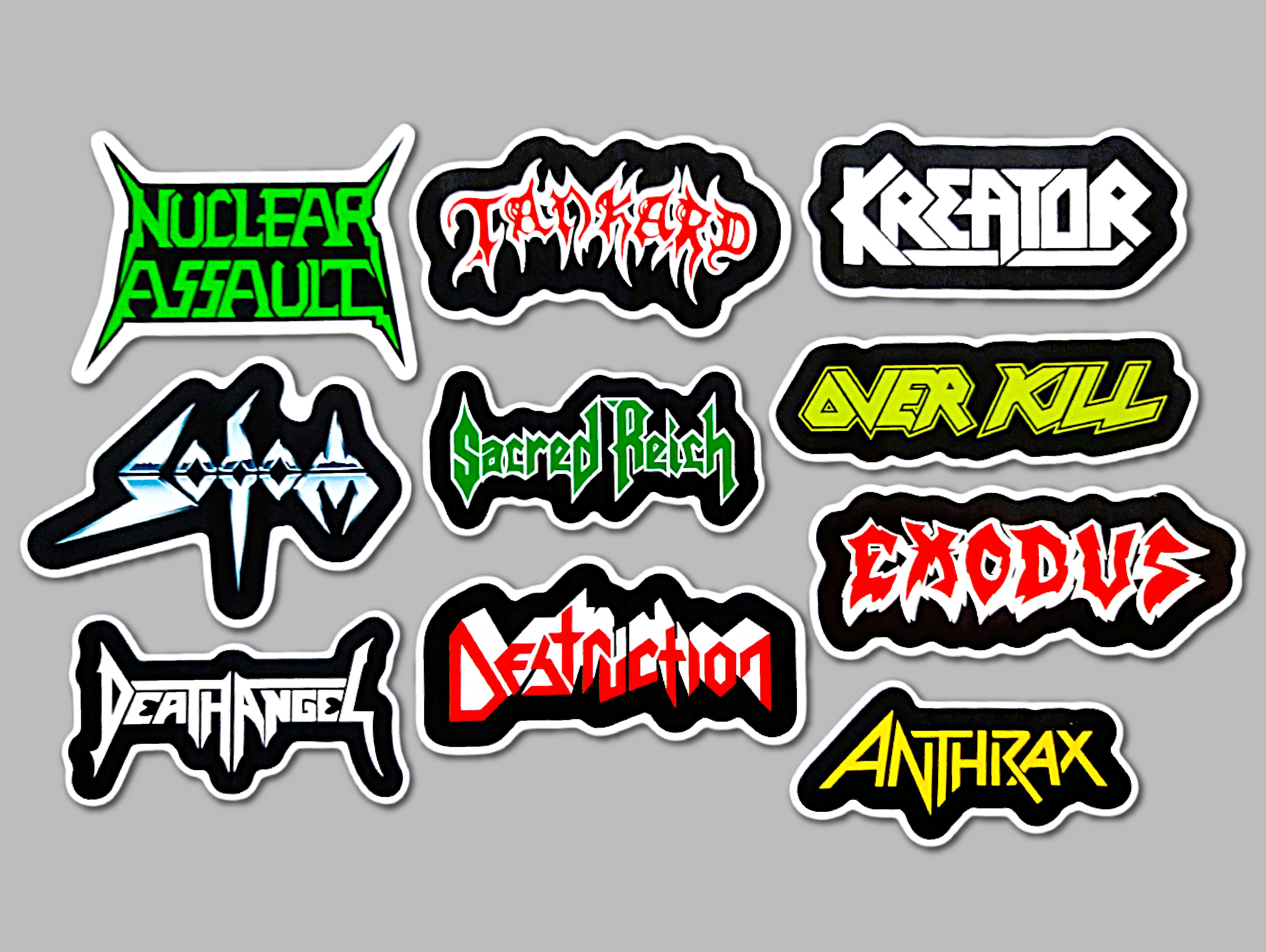 Thrash Metal Sticker Pack (10 Stickers) Set 1 – Omni-Cult