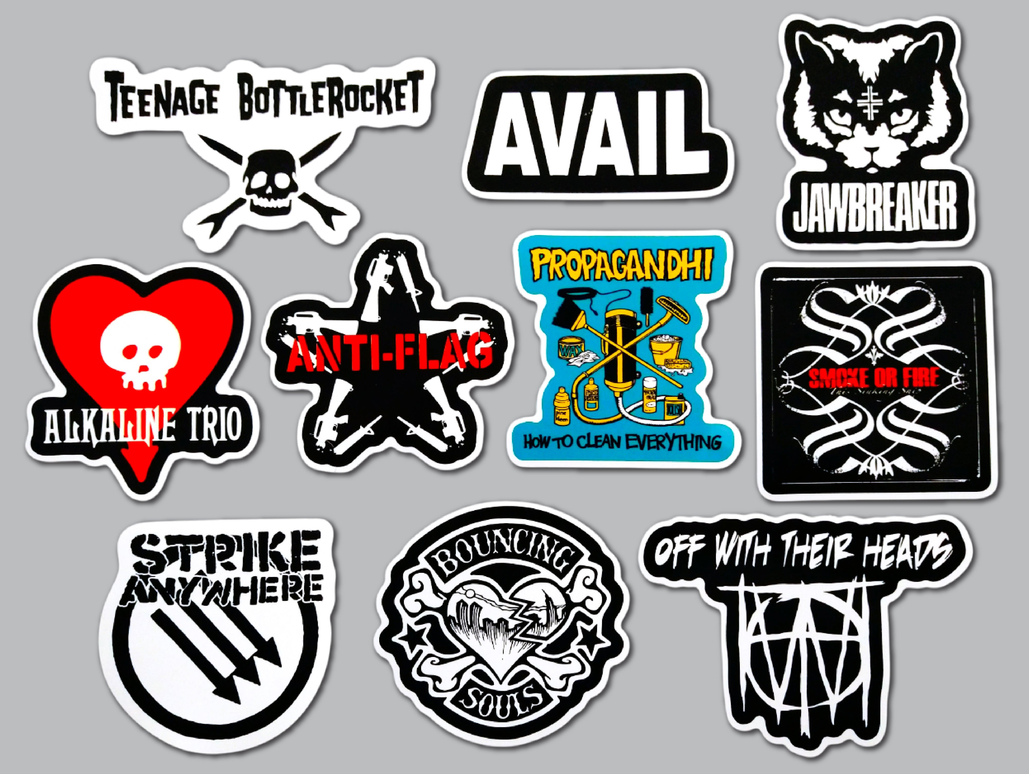 Pop Punk Sticker Pack (10 Stickers) Set 1 – Omni-Cult