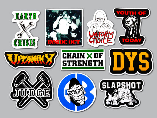 Hardcore / Punk / Metal Sticker Pack (10 Stickers) SET 1