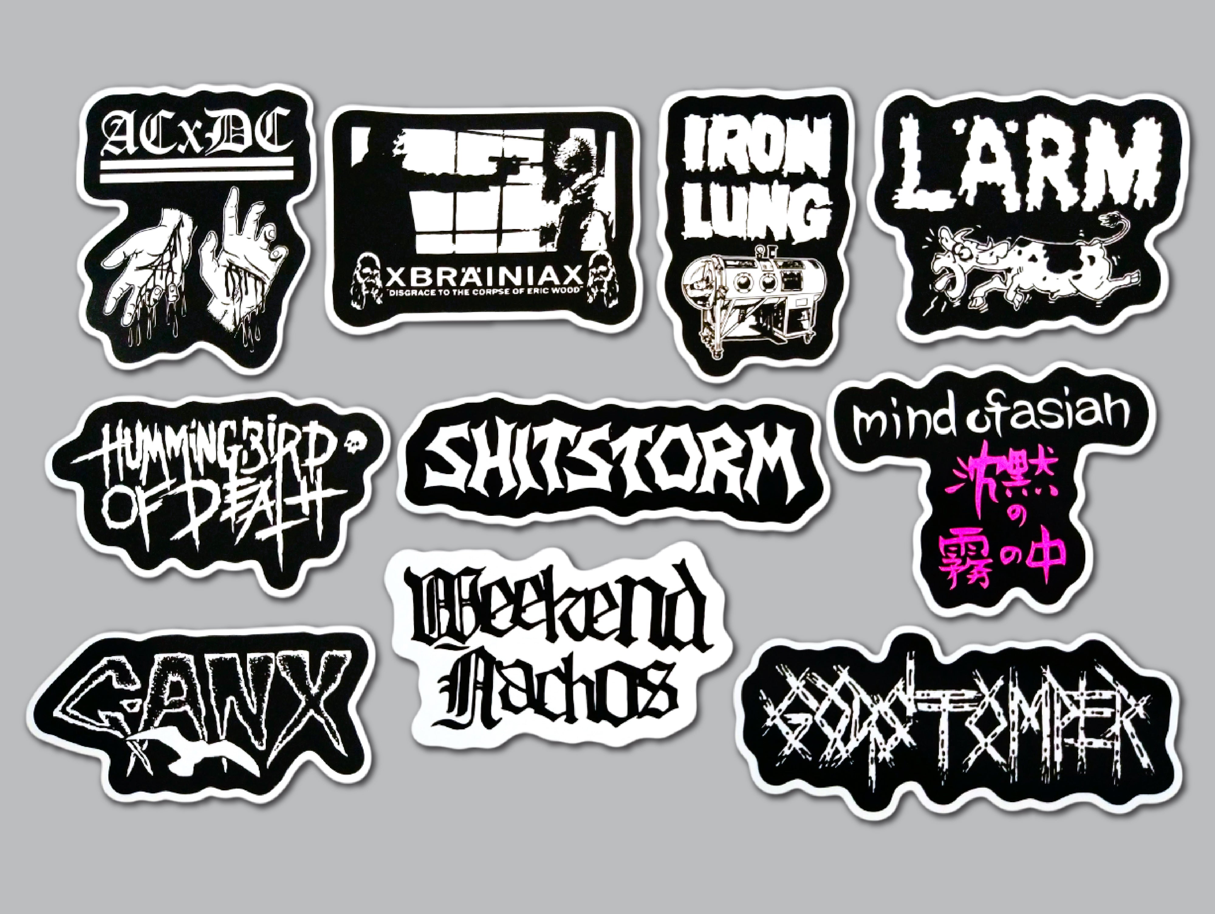 Powerviolence / Fastcore Sticker Pack (10 Stickers) SET 2 – Omni-Cult