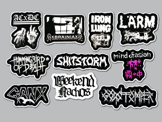 Powerviolence / Fastcore Sticker Pack (10 Stickers) SET 2