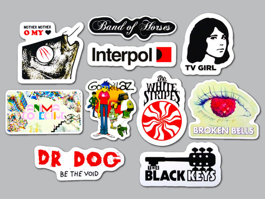 Indie Rock Sticker Pack (10 Stickers) Set 2
