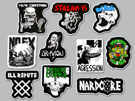 Nardcore Skate Punk Sticker Pack (10 Stickers) SET 1