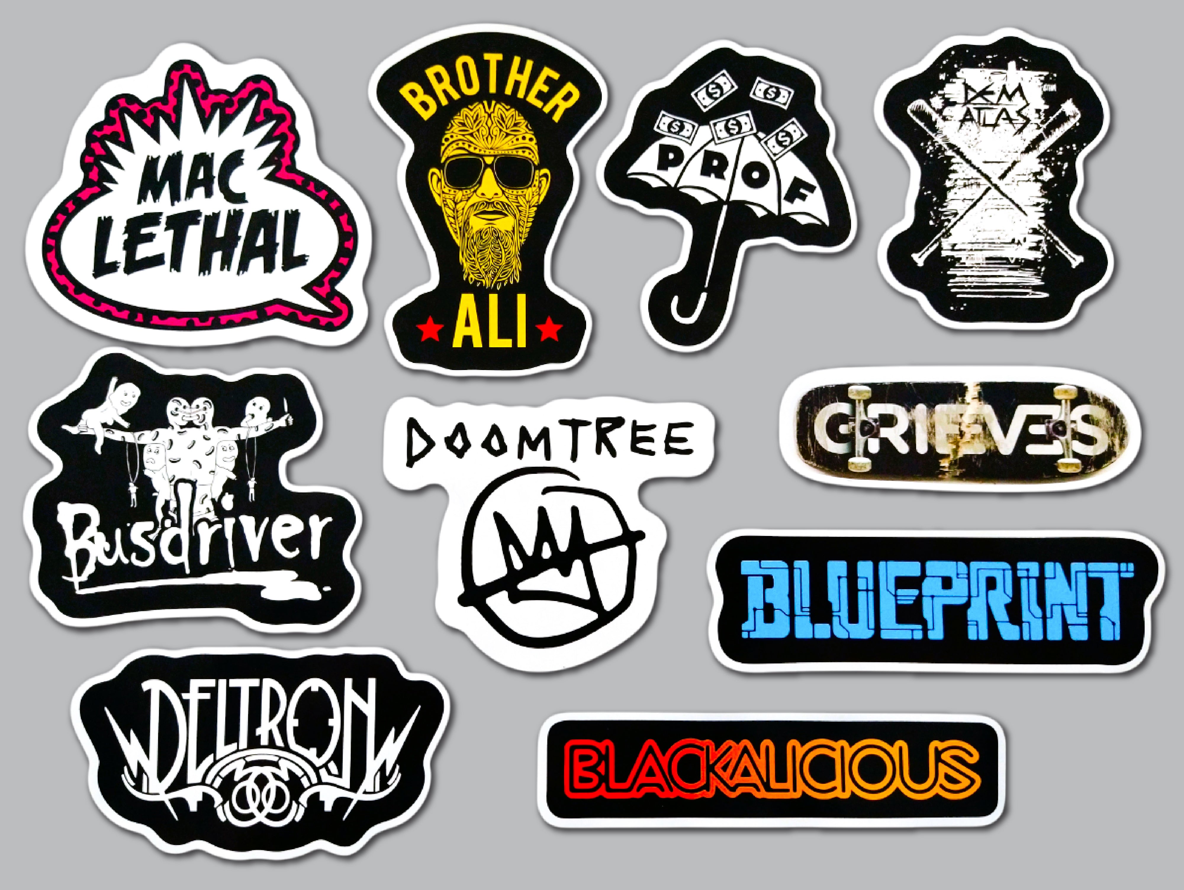 Underground Hip-Hop Sticker Pack (10 Stickers) Set 4 – Omni-Cult