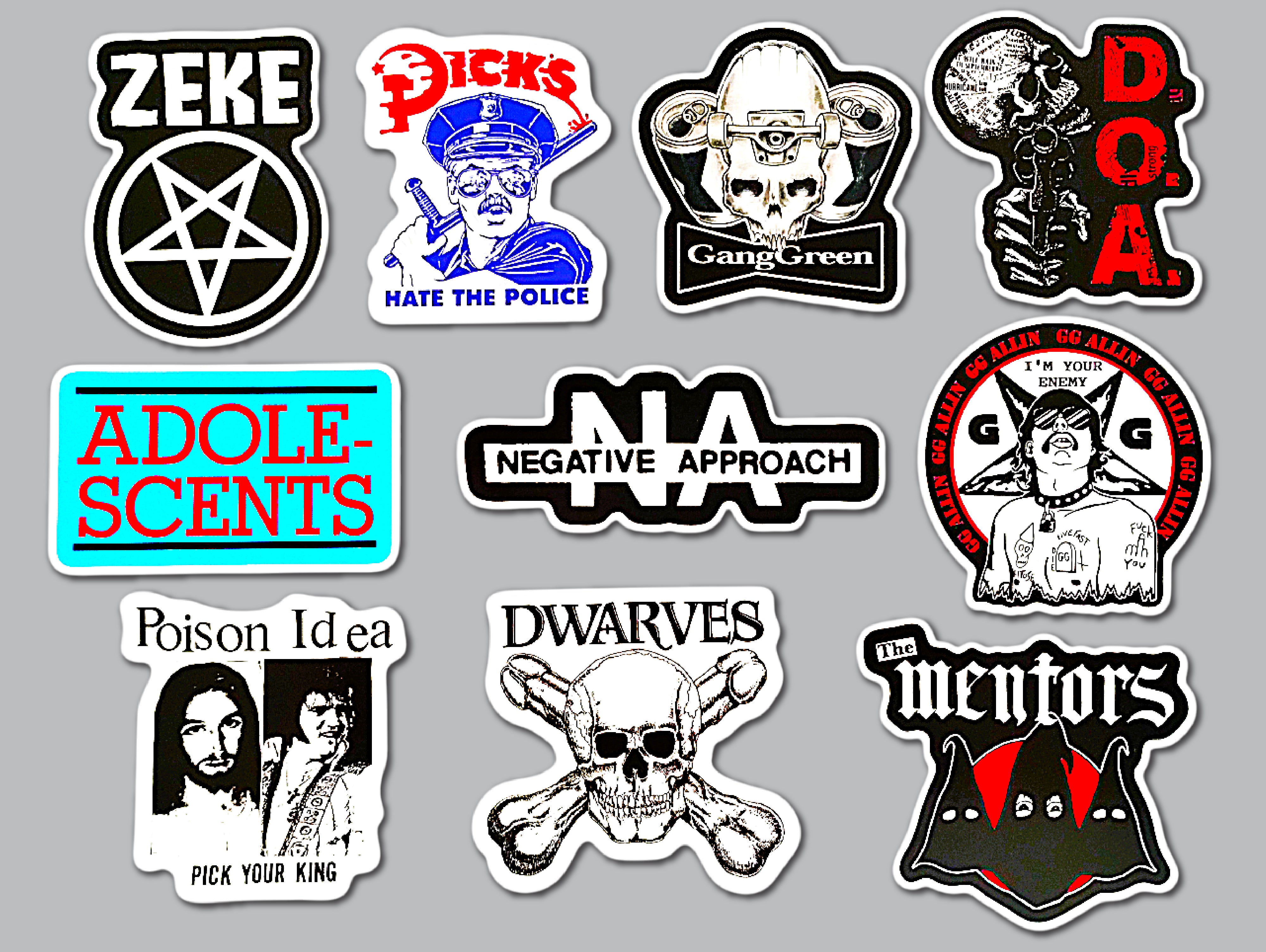 Punk Sticker Pack (10 Stickers) SET 7 – Omni-Cult