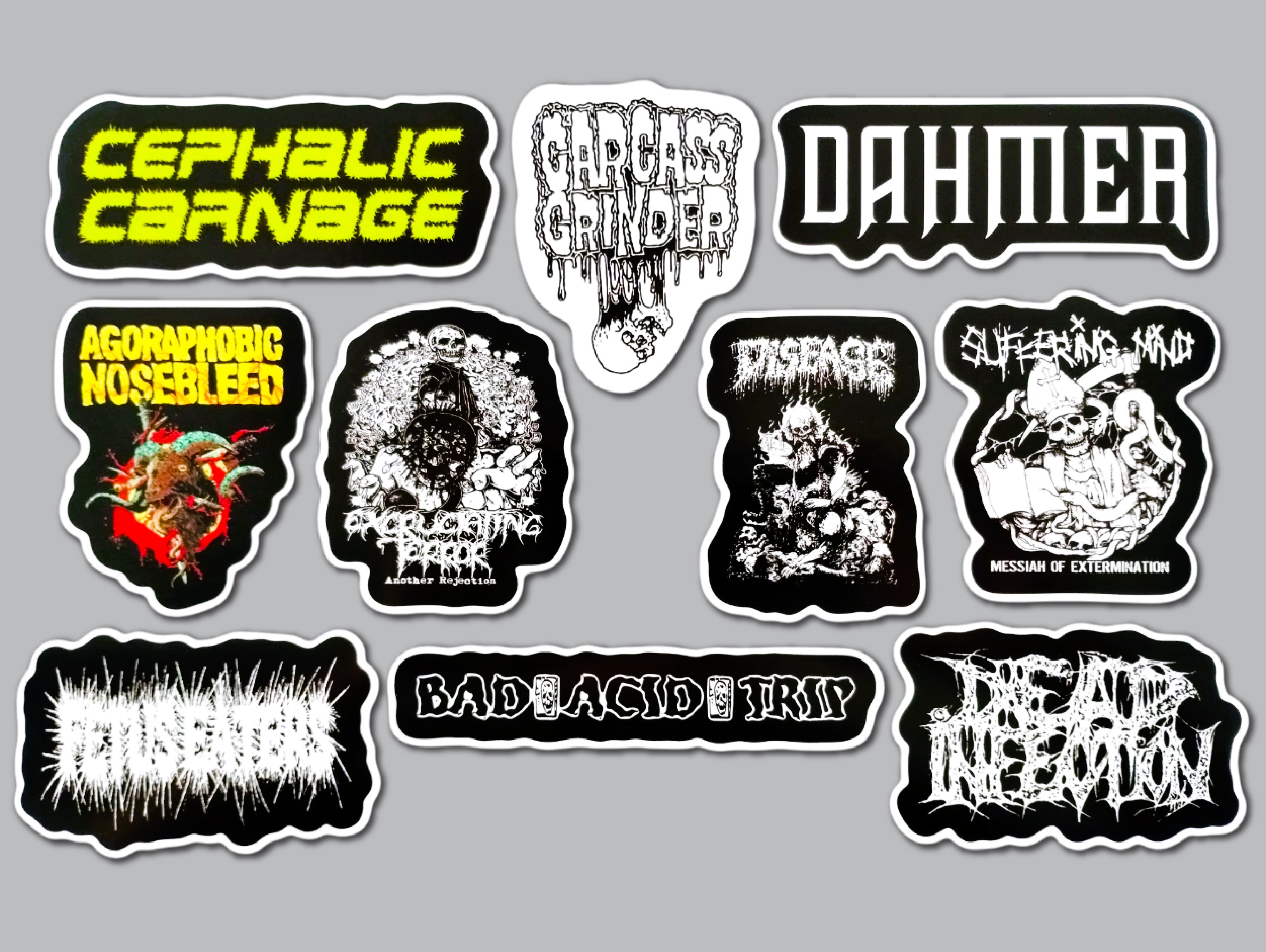 Grindcore Sticker Pack (10 Stickers) SET 4 – Omni-Cult