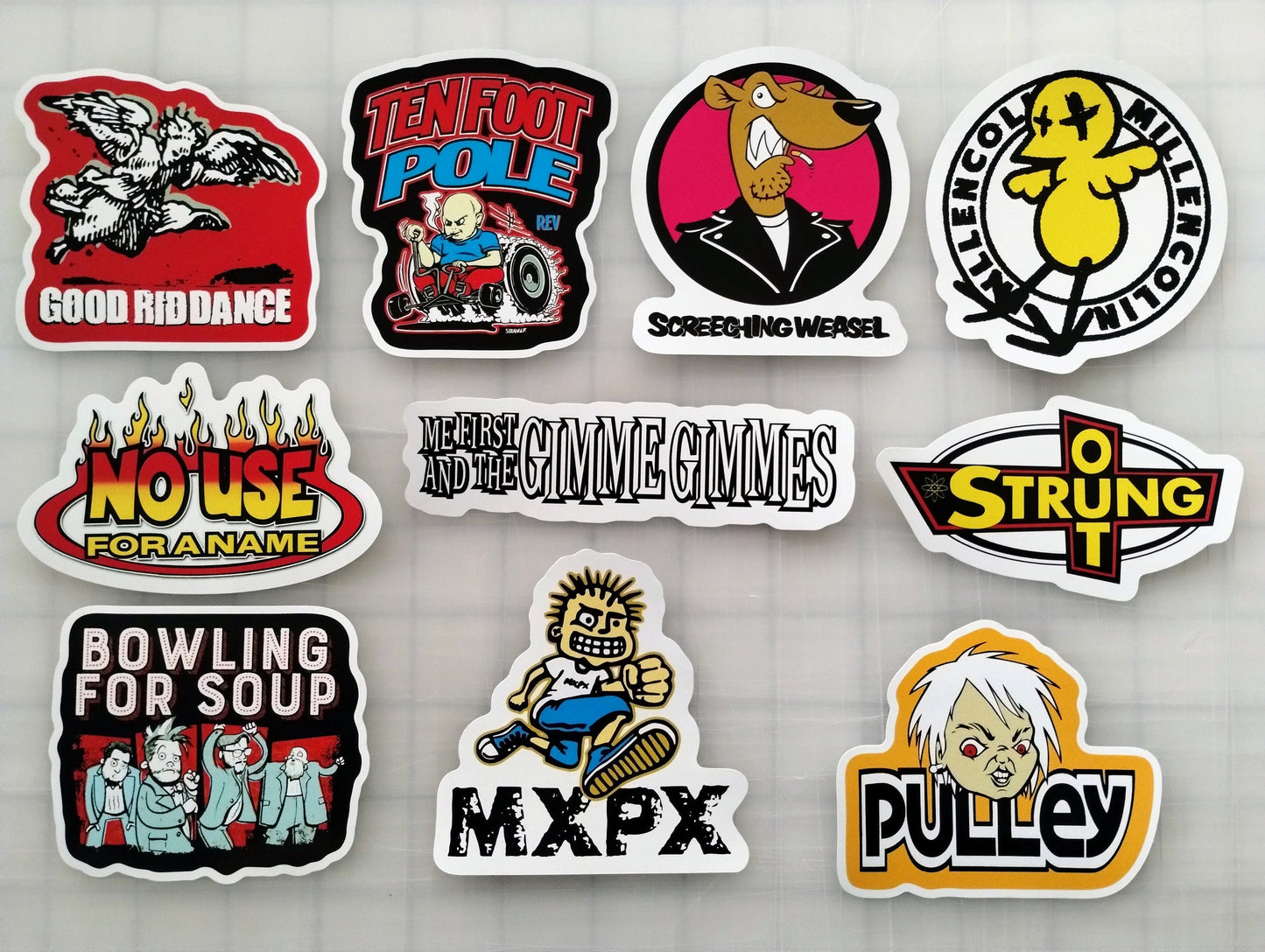 Melodic Punk / Skate Punk / Pop Punk Sticker Pack (10 Stickers) Set 1