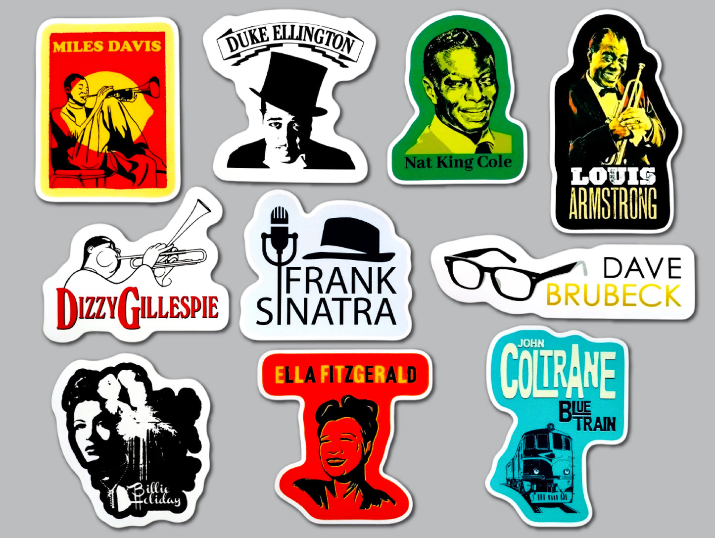 Jazz / Big Band / Lounge Music Sticker Pack (10 Stickers) Set 1
