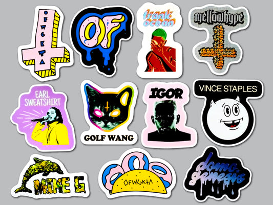 Odd Future / Hip-Hop Sticker Pack (11 Stickers) Set 1