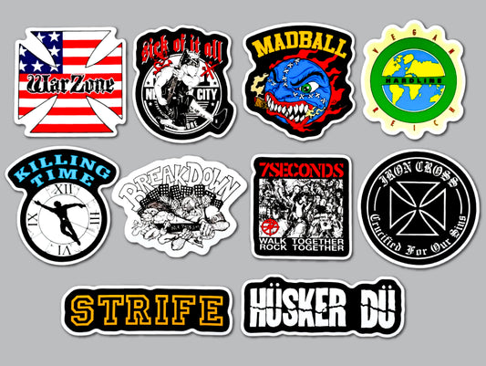 Hardcore / Punk / Metal Sticker Pack (10 Stickers) SET 4