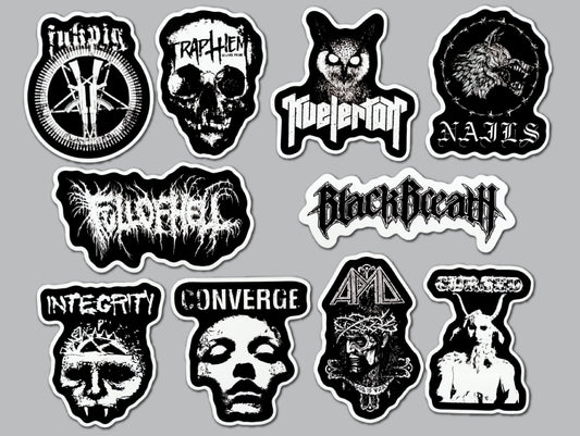 Neo-Crust / Melodic Hardcore / Blackened Crust Punk Sticker Pack (10 Stickers) SET 2