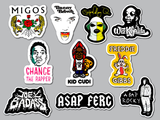 Modern Hip-Hop Sticker Pack (10 Stickers) Set 6