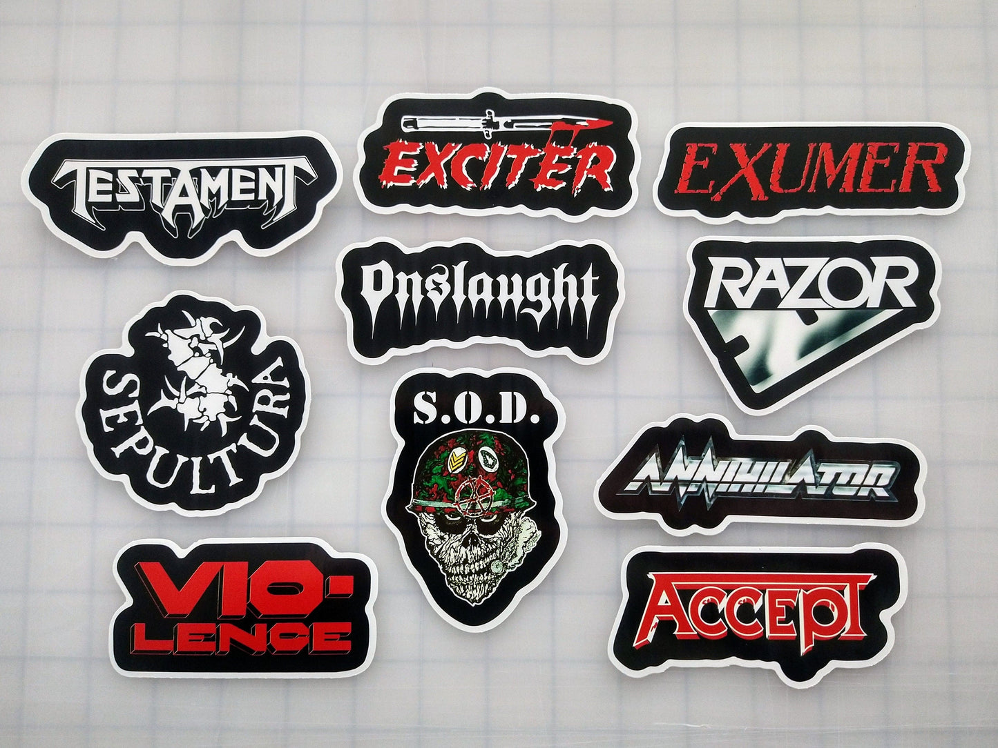 Thrash Metal Sticker Pack (10 Stickers) Set 2