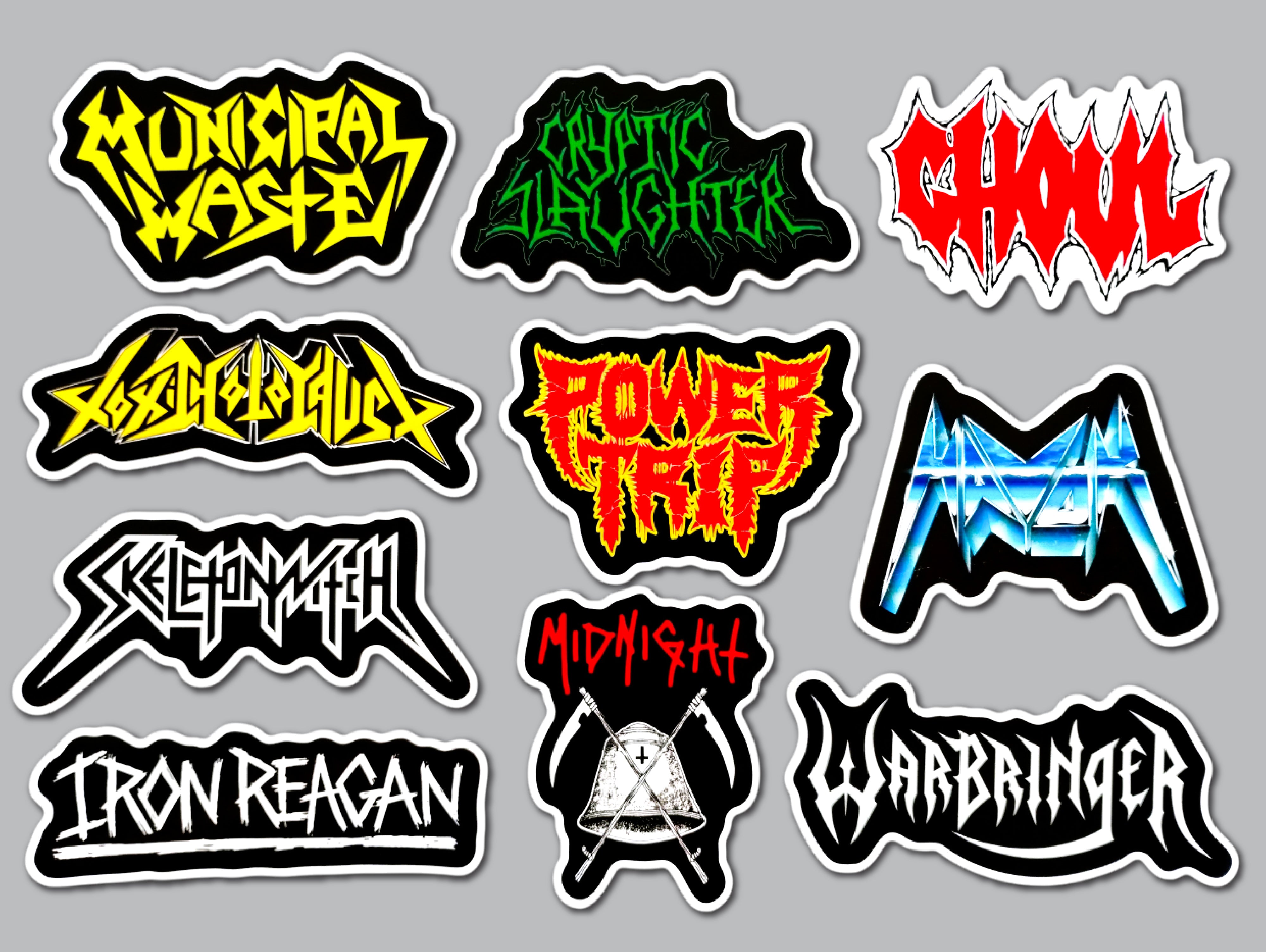 Thrash Metal Sticker Pack (10 Stickers) Set 3 – Omni-Cult