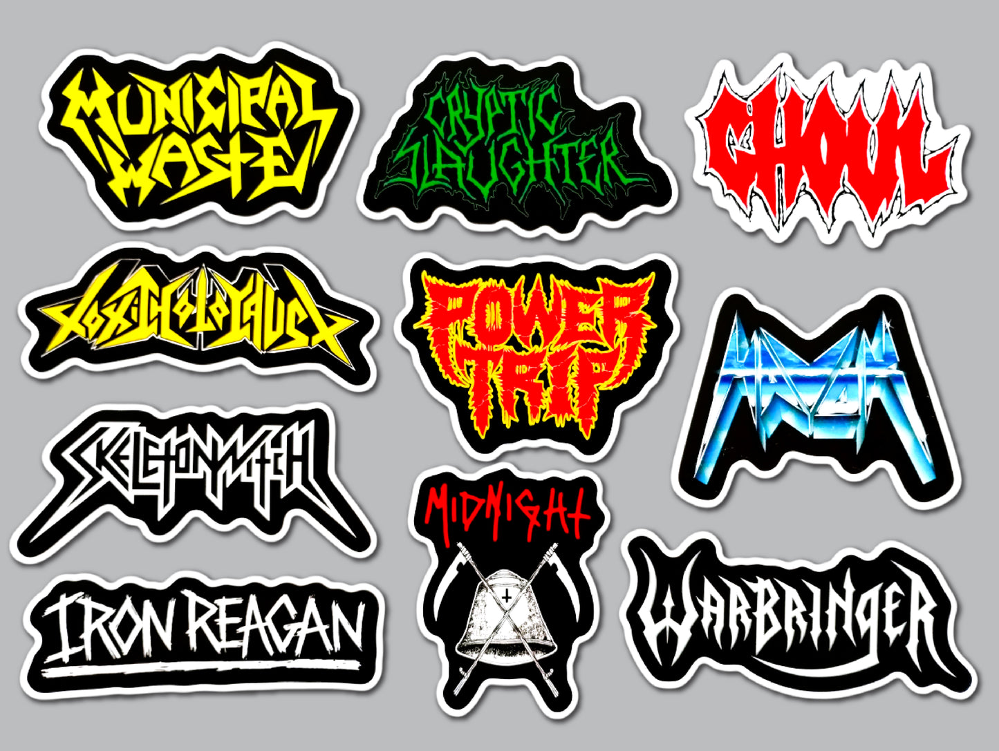 Thrash Metal Sticker Pack (10 Stickers) Set 3