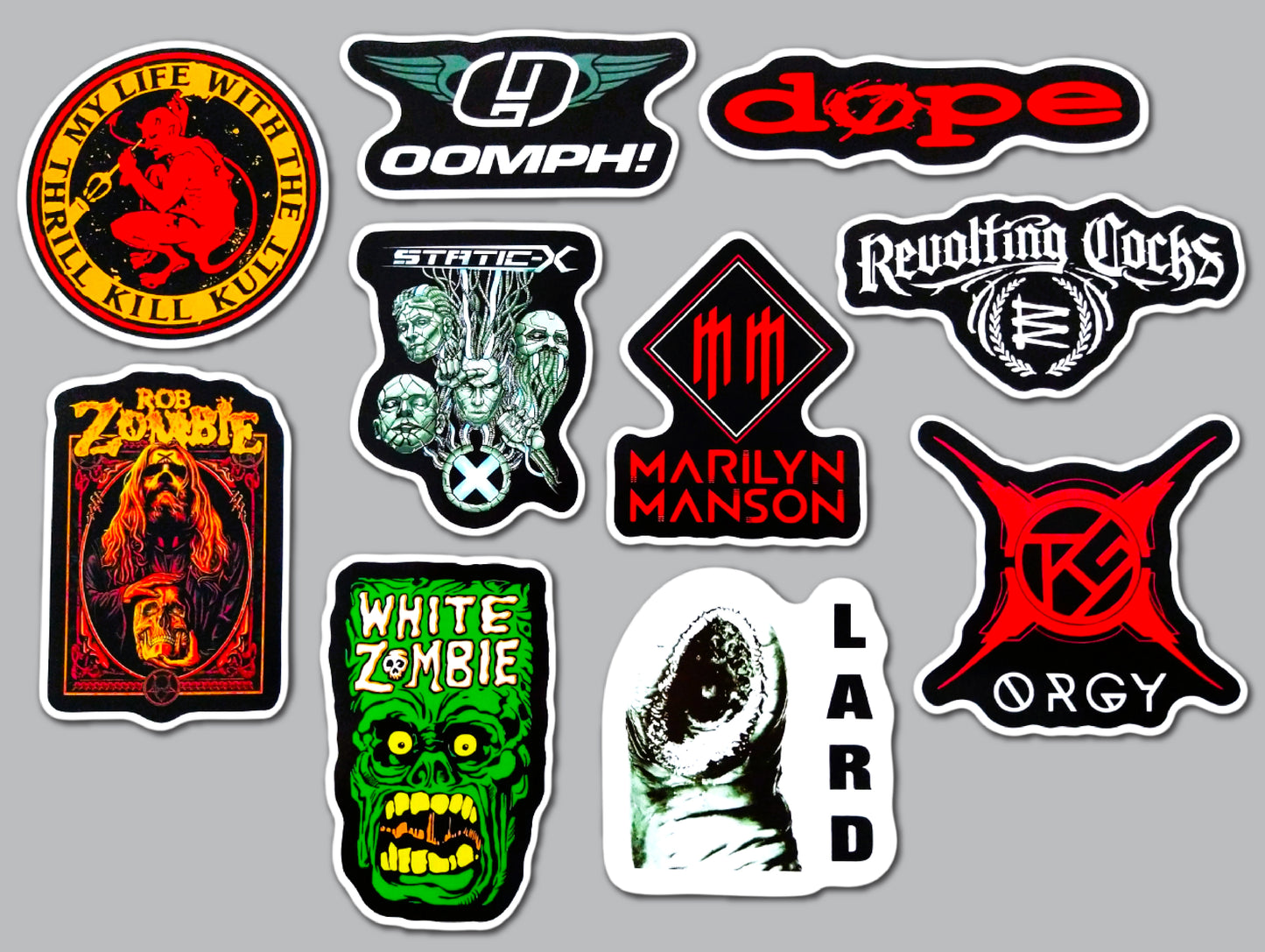 Industrial Metal Sticker Pack (10 Stickers) SET 2