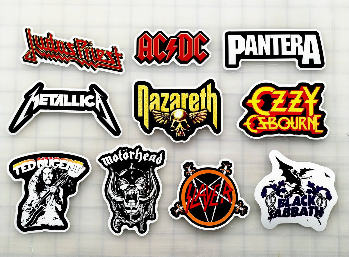 Rock Sign Sticker Metal / Hard Rock Sticker Pack (10 Stickers) SET 1 – Omni-Cult