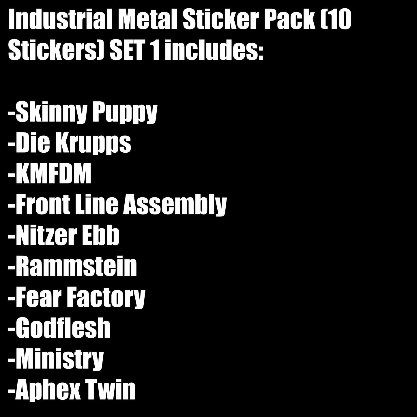 Industrial Metal Sticker Pack (10 Stickers) SET 1