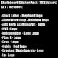 Skateboard Sticker Pack (10 Stickers) SET 7