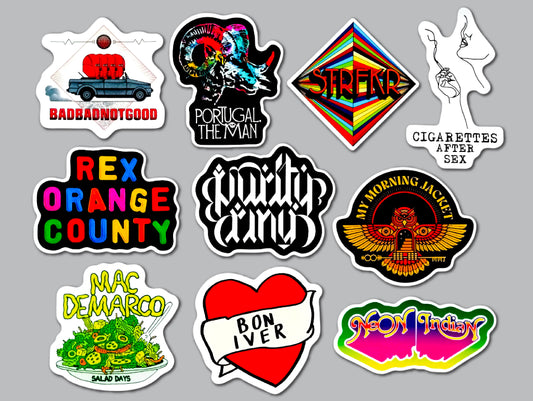 Indie Rock Sticker Pack (10 Stickers) Set 4